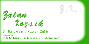 zalan kozsik business card